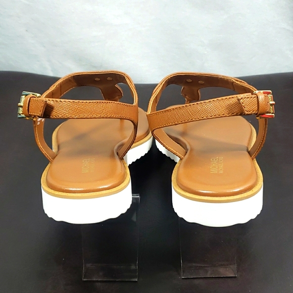 MICHAEL Michael Kors Women's "Brady Thong" T-Strap Sandals, Luggage, Size 6.5 - Picture 3 of 9